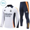 Real Madrid Trenings Collegegenser 2024-25 Kvart-Zip Hvit - Barn